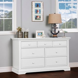 Evolur Parker White Wood Double Dresser