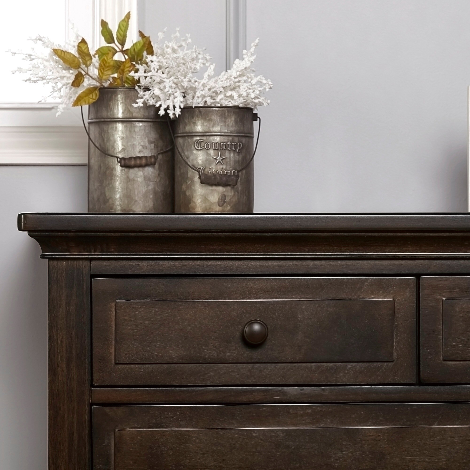 Evolur Parker Black Wood Double Dresser buybuy BABY 12814384