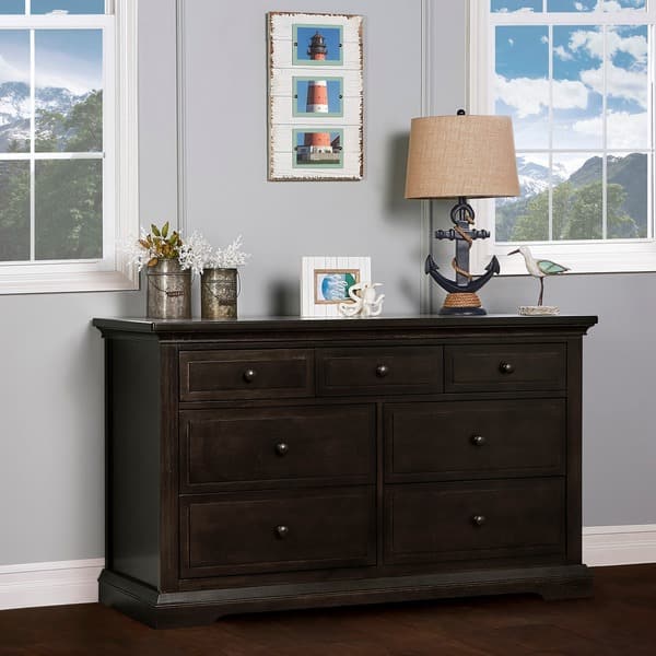 slide 2 of 4, Evolur Parker Black Wood Double Dresser