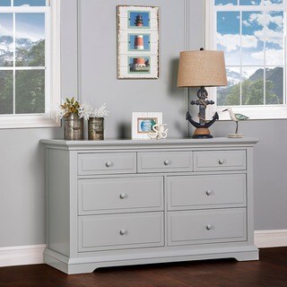 Evolur Parker Grey Wood 7-drawer Double Dresser