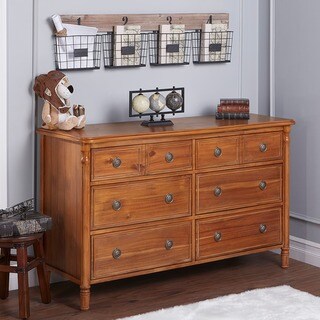 Evolur Julienne 6 Natural Wood Double Dresser