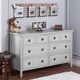 preview thumbnail 1 of 1, Evolur Julienne Dove Grey 6-drawer Double Dresser