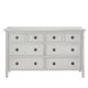 preview thumbnail 3 of 1, Evolur Julienne Dove Grey 6-drawer Double Dresser