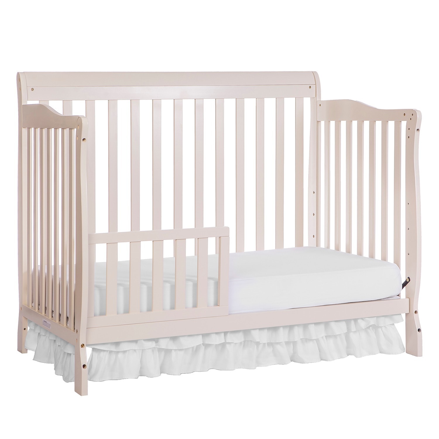 universal white wood convertible crib