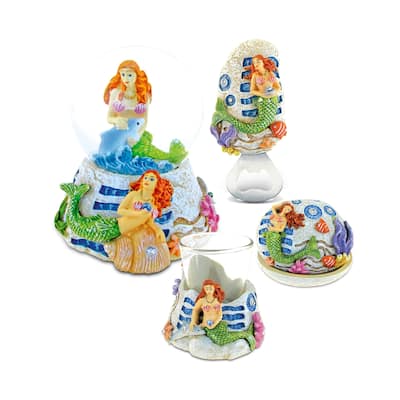 Home Decor Value Pack Mermaid Resin Stone collection - Set of 4