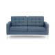 preview thumbnail 1 of 19, Kardiel Florence Knoll Style Loveseat, Premium Fabric Upholstery