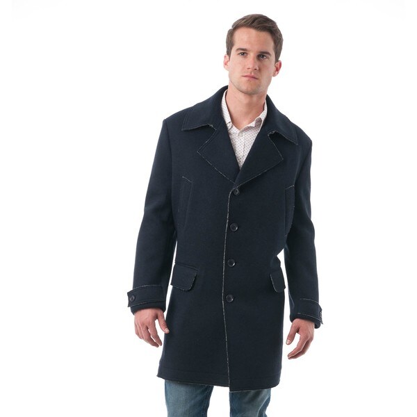 navy blue car coat