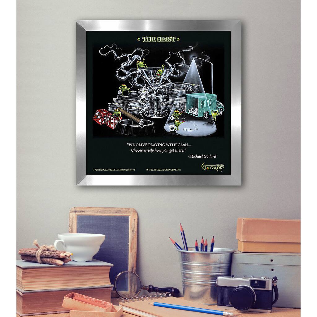 Michael Godard "The Heist" Fine Framed & Canvassed Wall Art Bed Bath