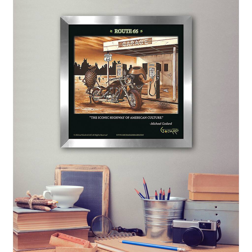Michael Godard "Historic Route 66" Fine Framed & Canvassed Wall Art