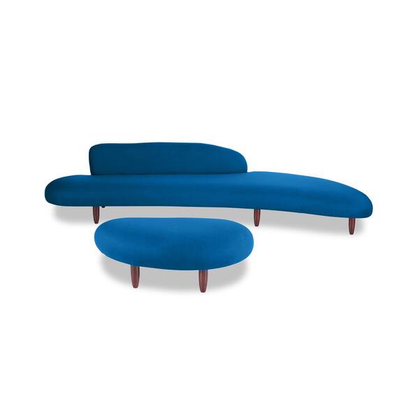 Shop Sculpt Mid Century Modern Sofa Ottoman Walnut Legs Overstock 12816632