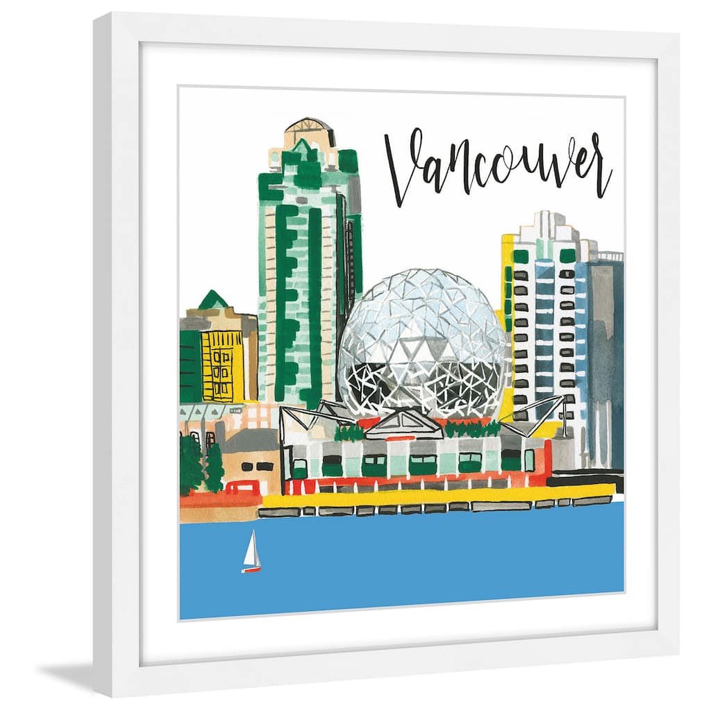 Marmont Hill - 'Vancouver Lakeview' by Molly Rosner Framed Painting Print - Multi-Color