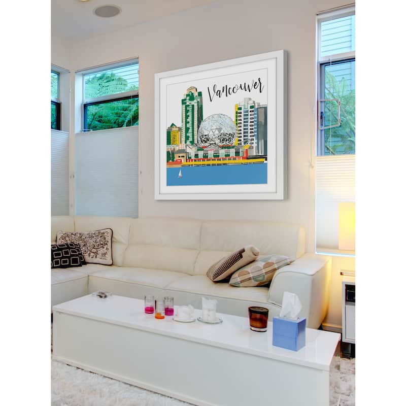Marmont Hill - 'Vancouver Lakeview' by Molly Rosner Framed Painting Print - Multi-Color