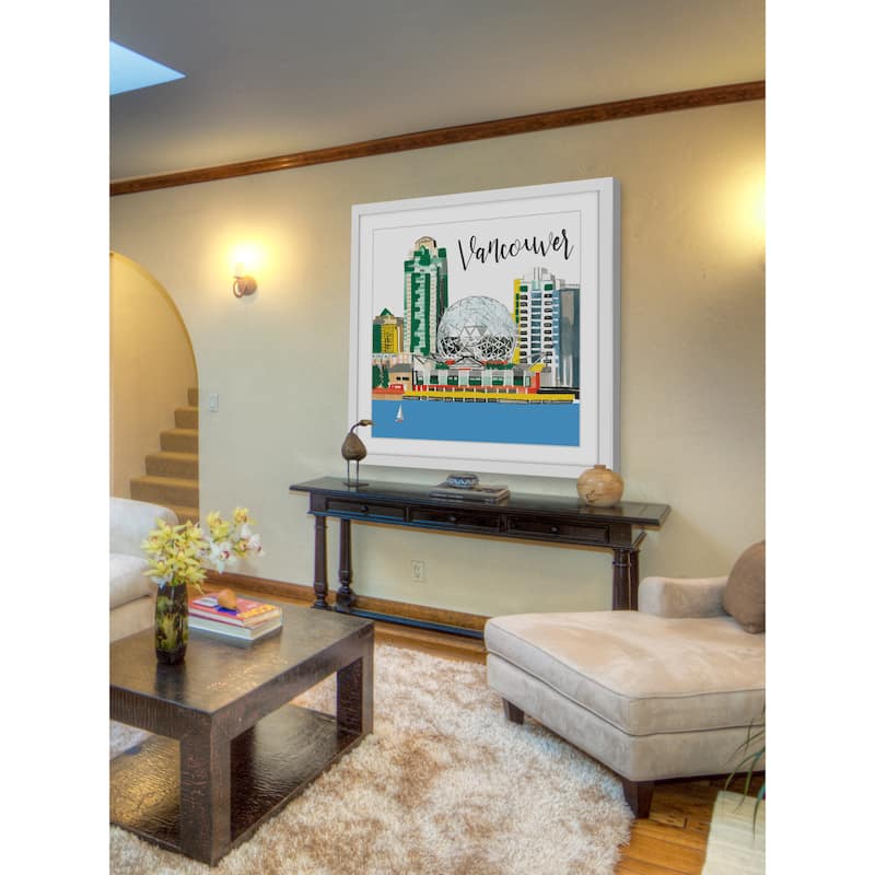 Marmont Hill - 'Vancouver Lakeview' by Molly Rosner Framed Painting Print - Multi-Color