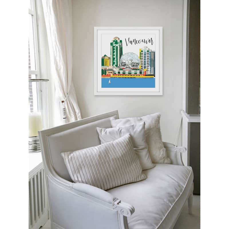 Marmont Hill - 'Vancouver Lakeview' by Molly Rosner Framed Painting Print - Multi-Color