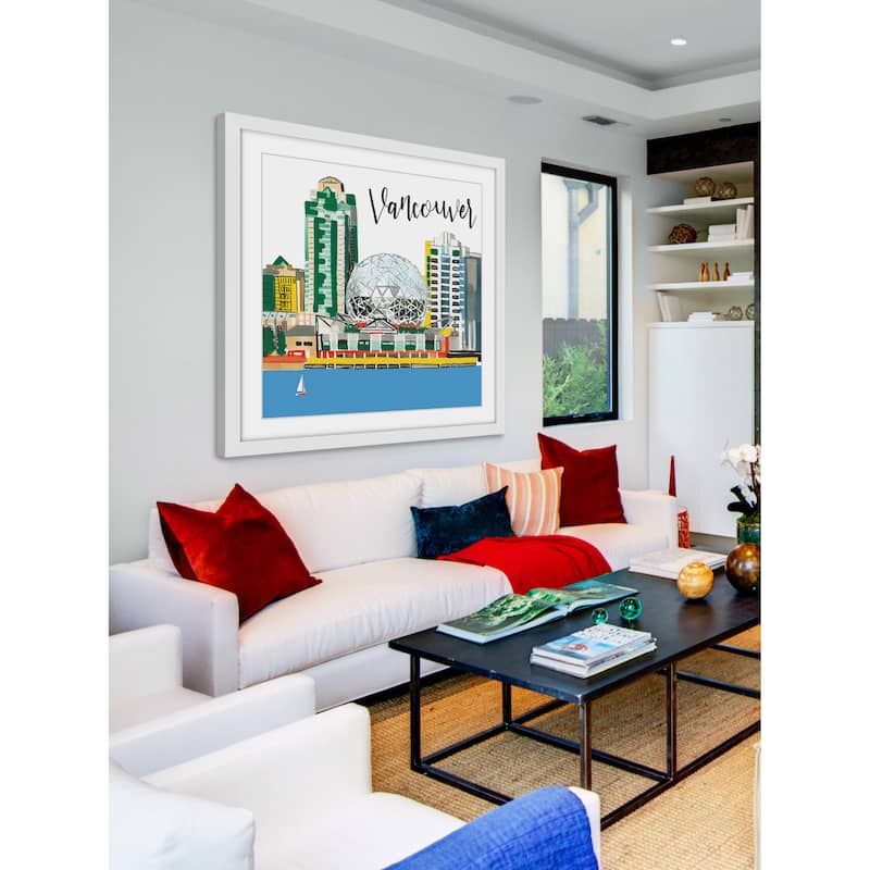 Marmont Hill - 'Vancouver Lakeview' by Molly Rosner Framed Painting Print - Multi-Color