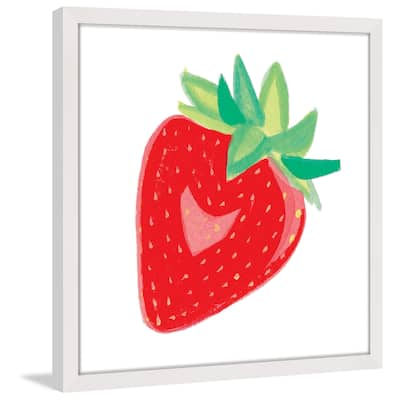 Marmont Hill - 'Strawberry' by Molly Rosner Framed Painting Print - Multi-Color