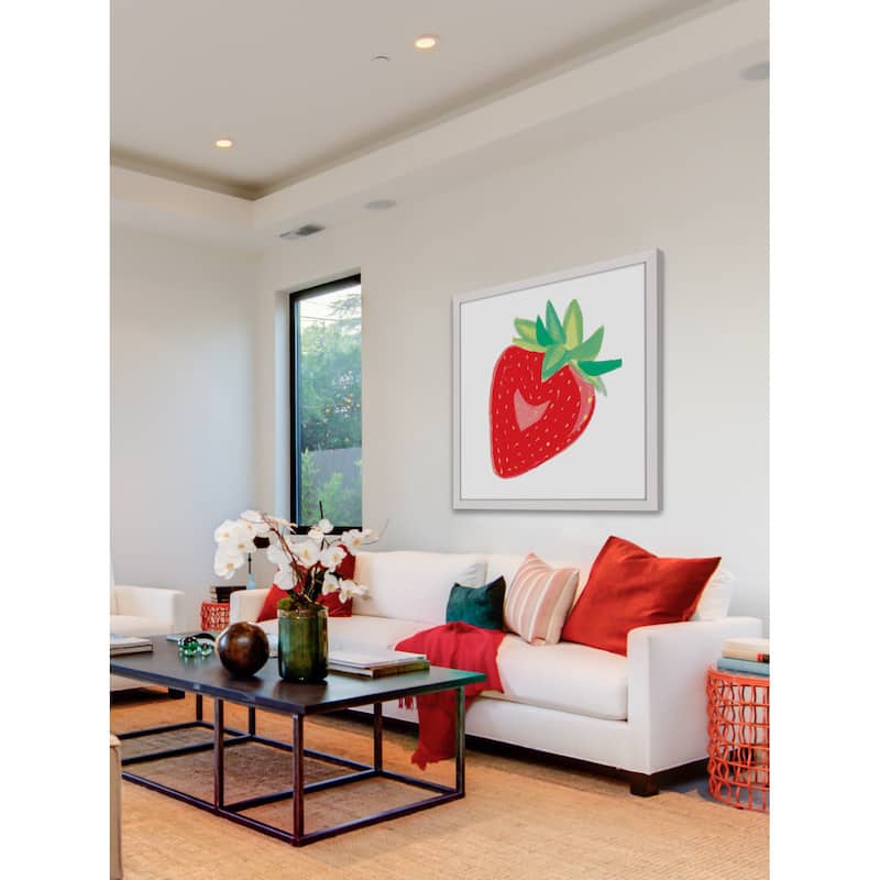 Marmont Hill - 'Strawberry' by Molly Rosner Framed Painting Print - Multi-Color