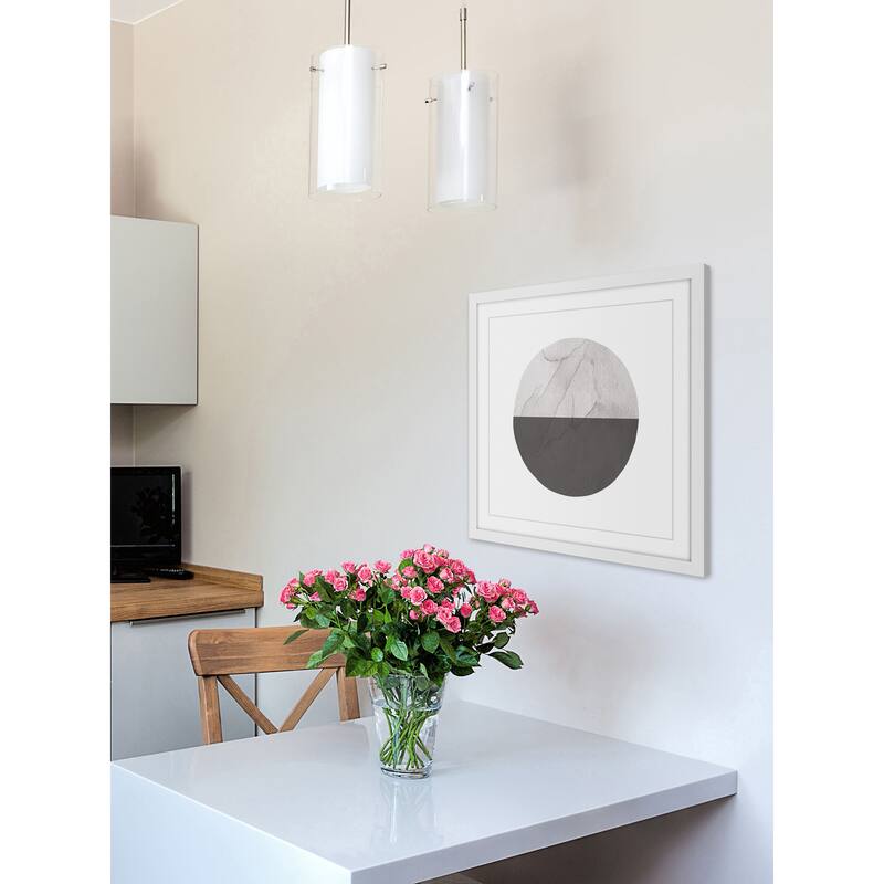 Marmont Hill 'Half Circle' by Diana Alcala Framed Wall Art Print - Multi-Color