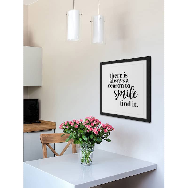 Marmont Hill - 'Reason to Smile' by Diana Alcala Framed Painting Print - Multi-Color
