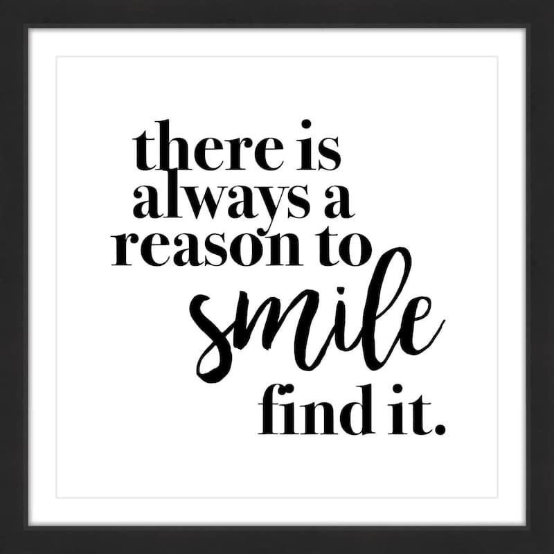 Marmont Hill - 'Reason to Smile' by Diana Alcala Framed Painting Print - Multi-Color