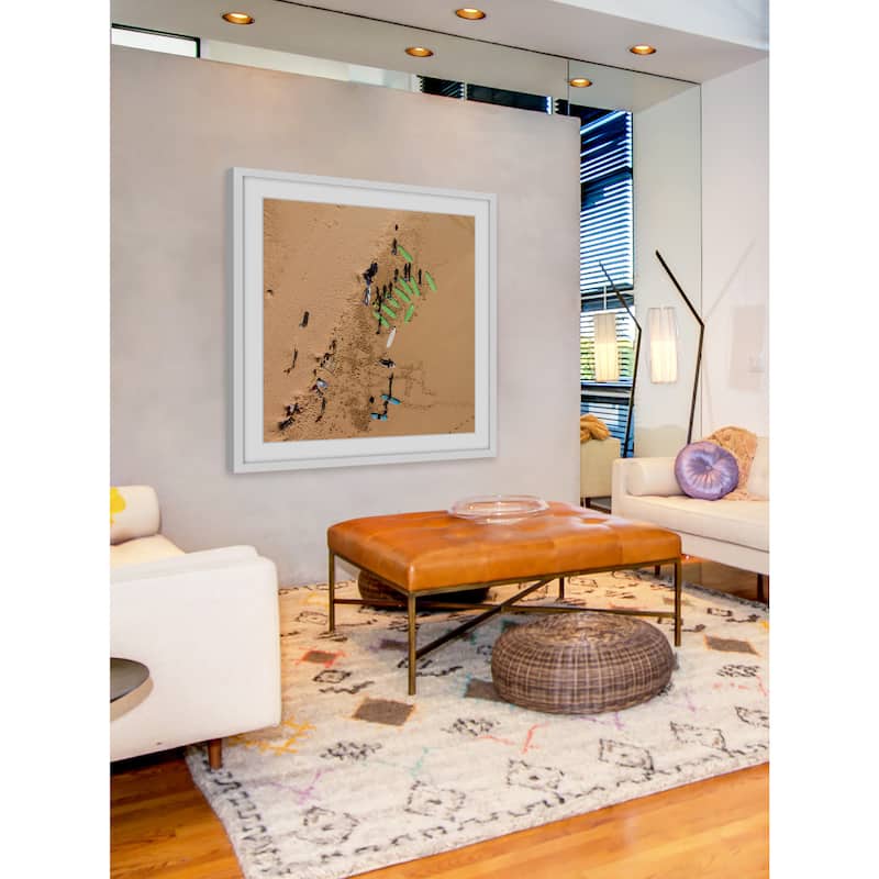 Marmont Hill - 'Green Surf Boards' by Karolis Janulis Framed Painting Print - Multi-Color