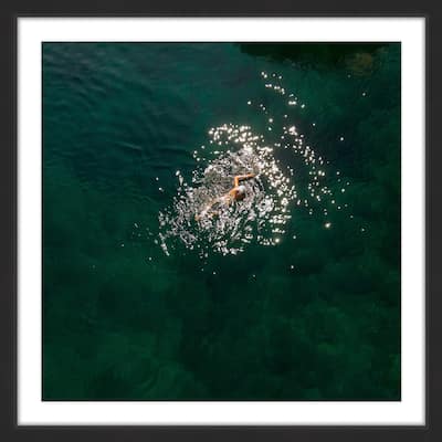 Marmont Hill - 'Breaststroke' by Karolis Janulis Framed Painting Print - Multi-Color