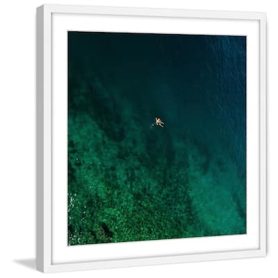 Marmont Hill - 'Alone on a Float' by Karolis Janulis Framed Painting Print - Multi-Color