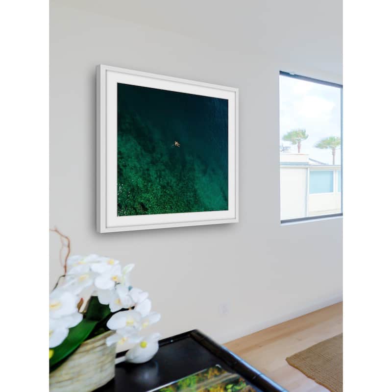 Marmont Hill - 'Alone on a Float' by Karolis Janulis Framed Painting Print - Multi-Color