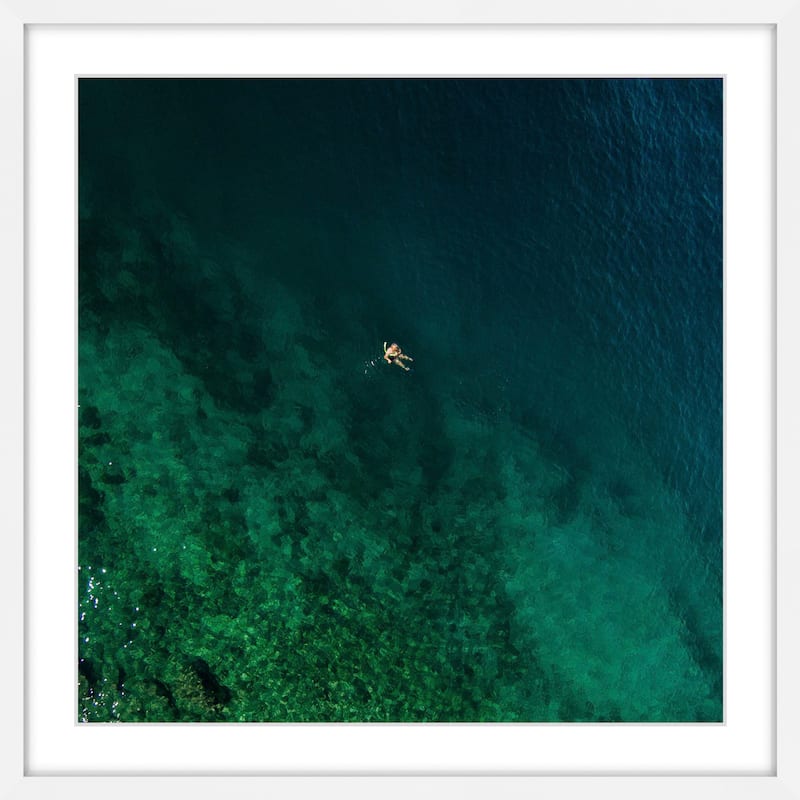 Marmont Hill - 'Alone on a Float' by Karolis Janulis Framed Painting Print - Multi-Color
