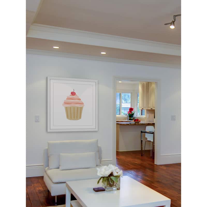 Marmont Hill - 'Cupcake Cherry' by Diana Alcala Framed Painting Print - Multi-Color