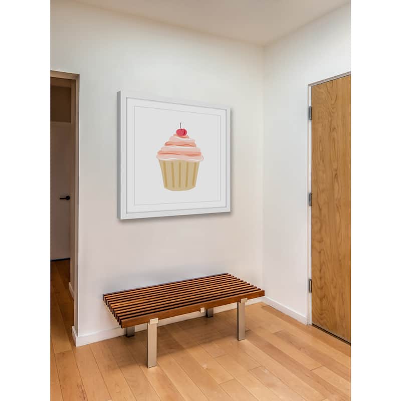 Marmont Hill - 'Cupcake Cherry' by Diana Alcala Framed Painting Print - Multi-Color