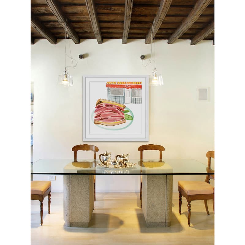 Marmont Hill - 'Schwartz's' by Molly Rosner Framed Painting Print - Multi-Color