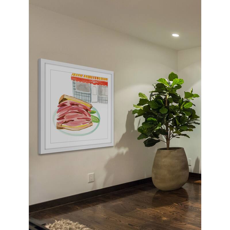 Marmont Hill - 'Schwartz's' by Molly Rosner Framed Painting Print - Multi-Color