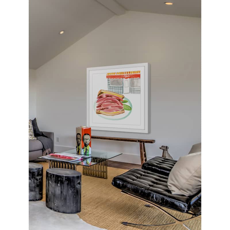 Marmont Hill - 'Schwartz's' by Molly Rosner Framed Painting Print - Multi-Color