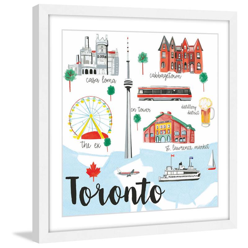 Marmont Hill - 'Canada Life' by Molly Rosner Framed Painting Print - Multi-Color