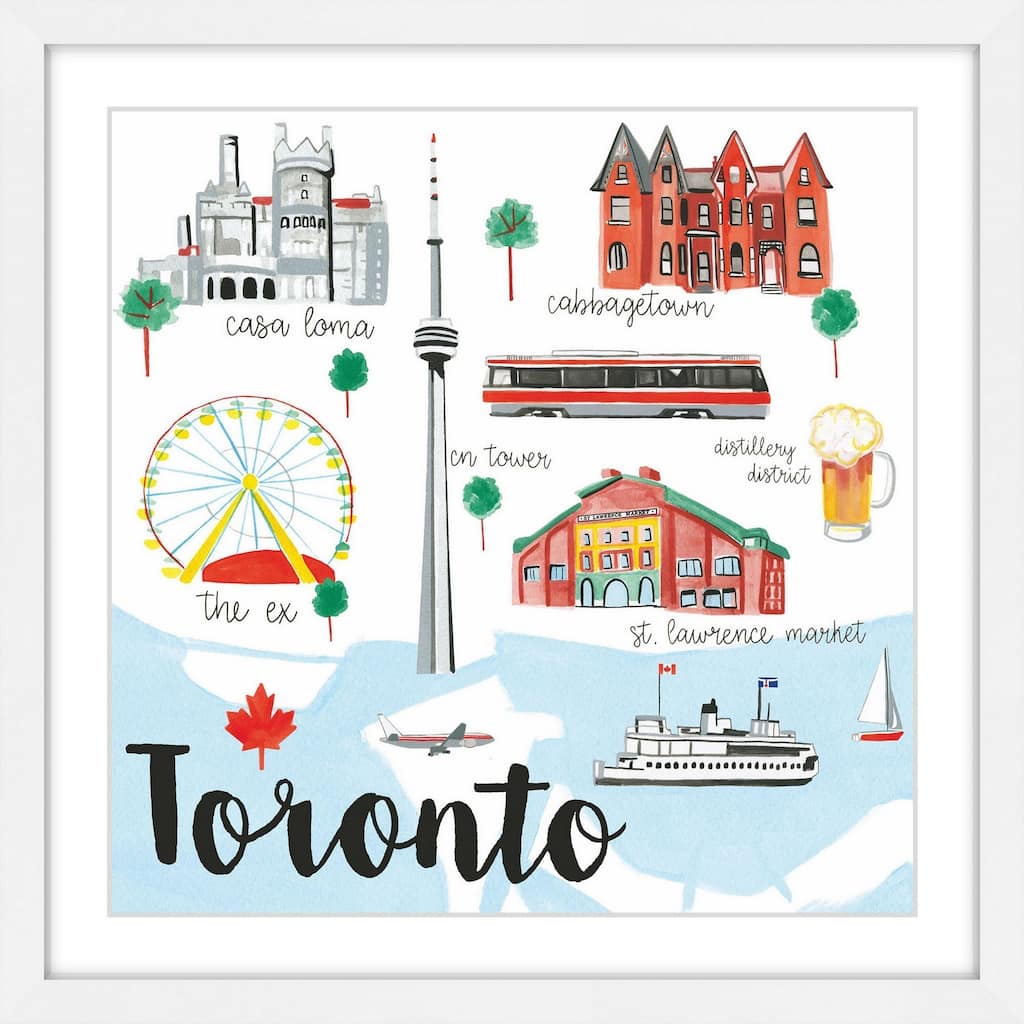 Marmont Hill - 'Canada Life' by Molly Rosner Framed Painting Print - Multi-Color