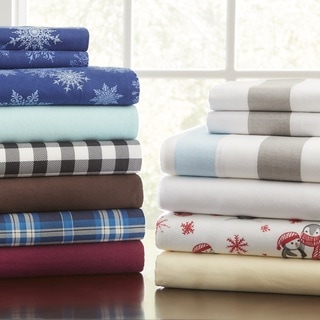 Pointehaven Superior Weight Cotton Deep Pocket Flannel Bed Sheet