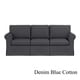 preview thumbnail 11 of 18, Handy Living Undercover Custom Bella SoFast Sofa with Skirted Slipcover