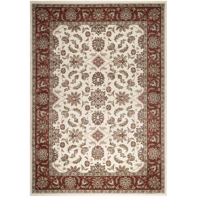 Admire Home Living Amalfi Traditional Floral Sarouk Pattern Area Rug