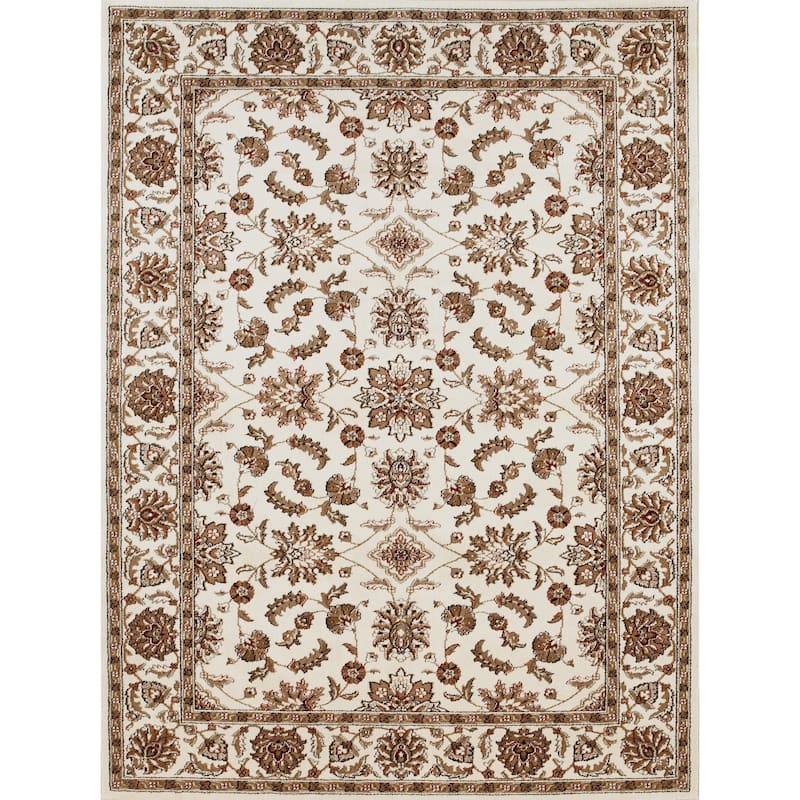 Admire Home Living Amalfi Traditional Floral Sarouk Pattern Area Rug
