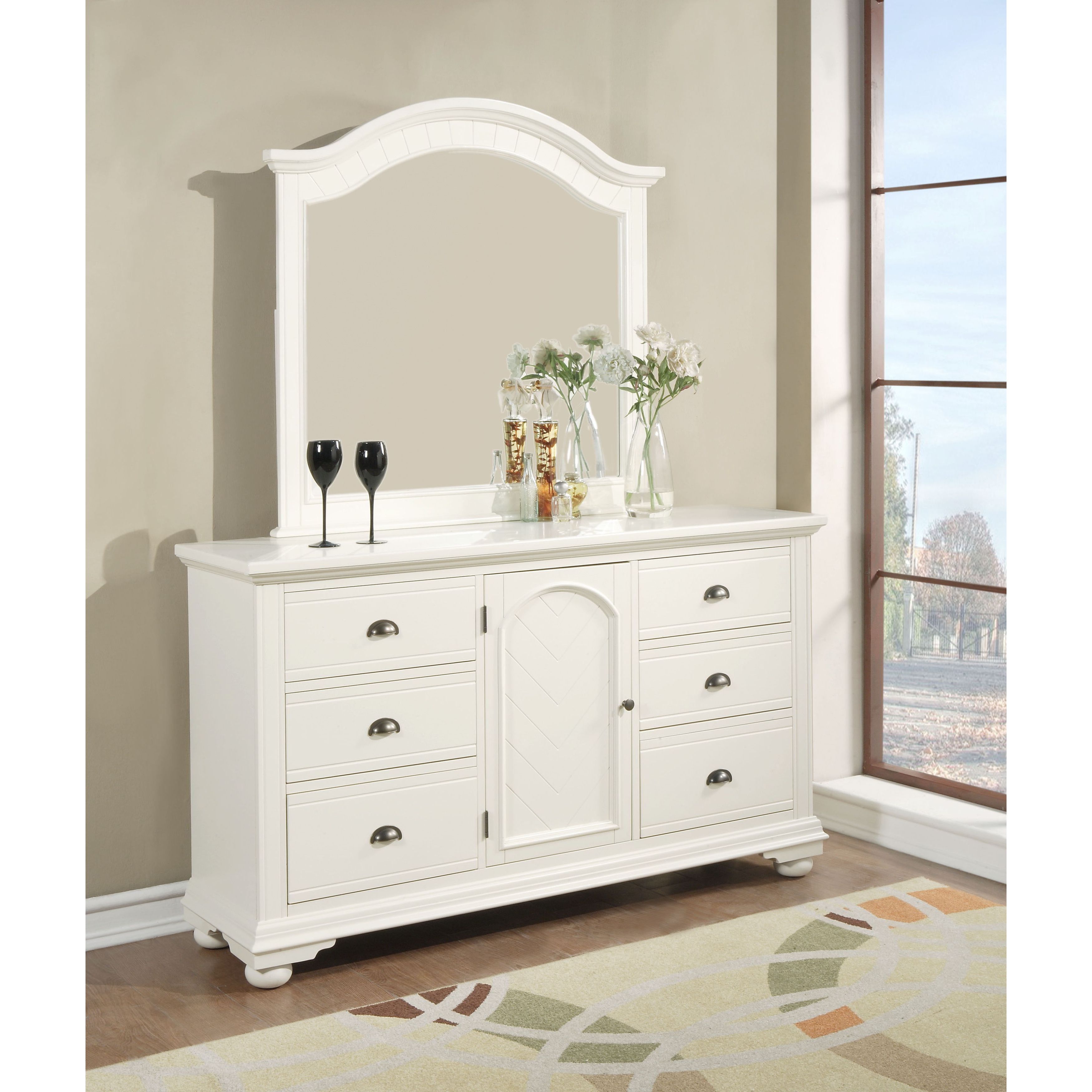 Picket House Furnishings Addison White Dresser Mirror Set White