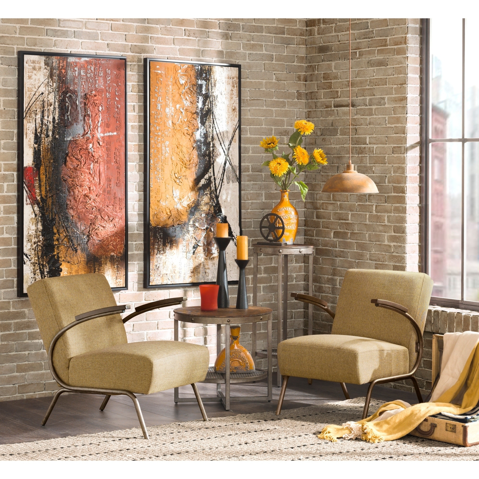 INK IVY Melrose Yellow Club Lounge Arm Chair Bed Bath Beyond