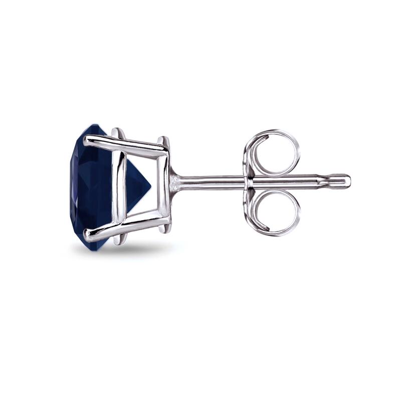 Auriya 14k Gold 1/2CTW Round Sapphire Stud Earrings