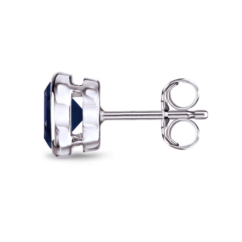 Auriya 14k Gold 2CTW Bezel-set Sapphire Stud Earrings