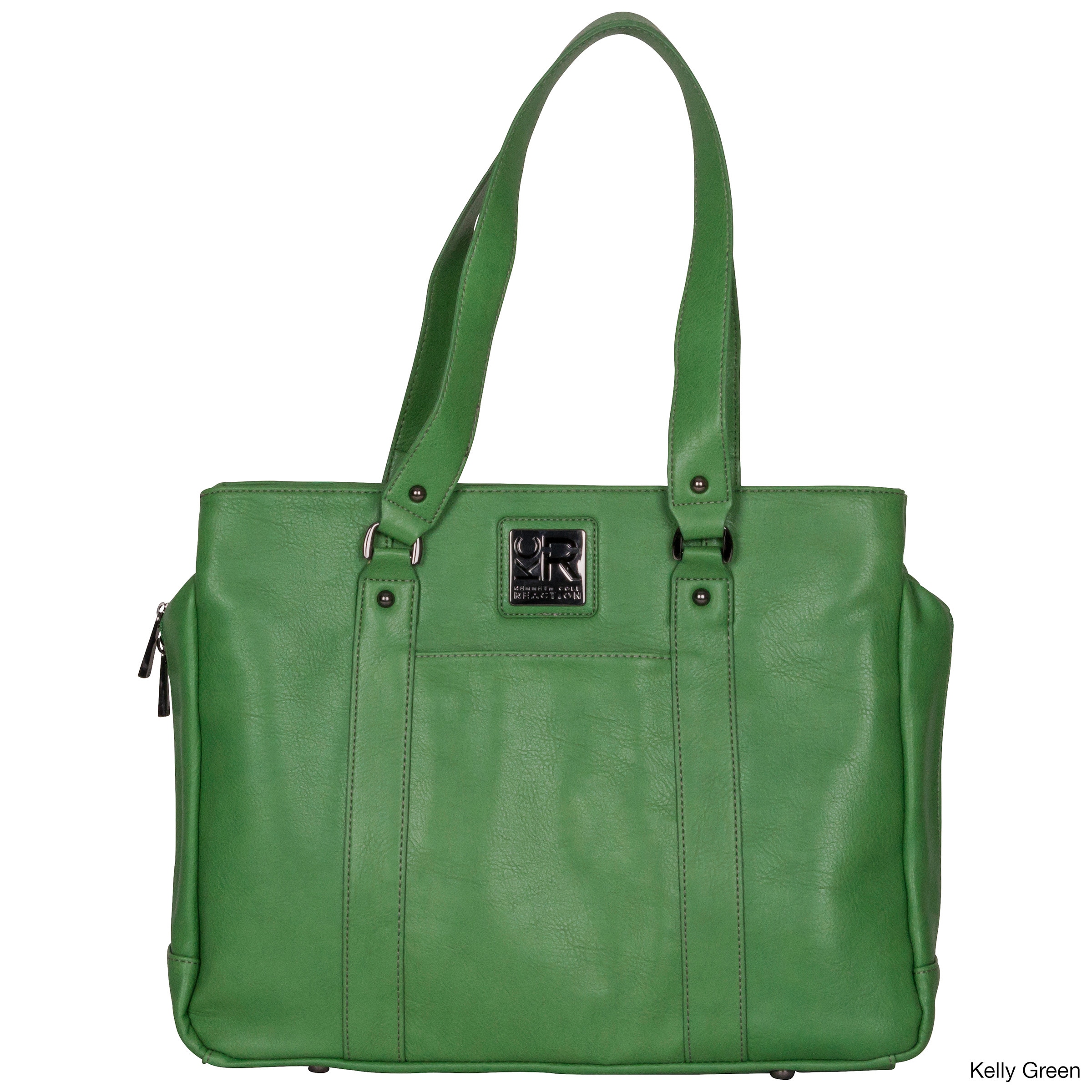 Kelly Green Leather Tote Bag