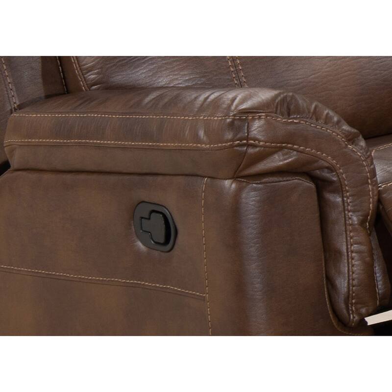 AC Pacific Clark Brown Polyester/Wood/Steel/Foam 6-piece Reclining Living Room Sectional Sofa Set