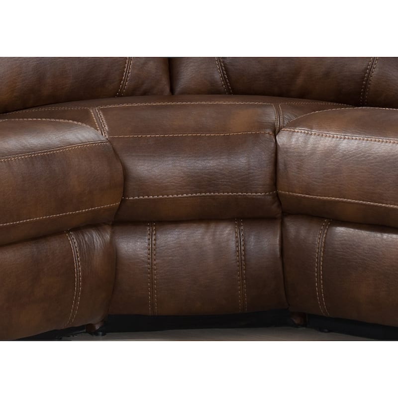 AC Pacific Clark Brown Polyester/Wood/Steel/Foam 6-piece Reclining Living Room Sectional Sofa Set