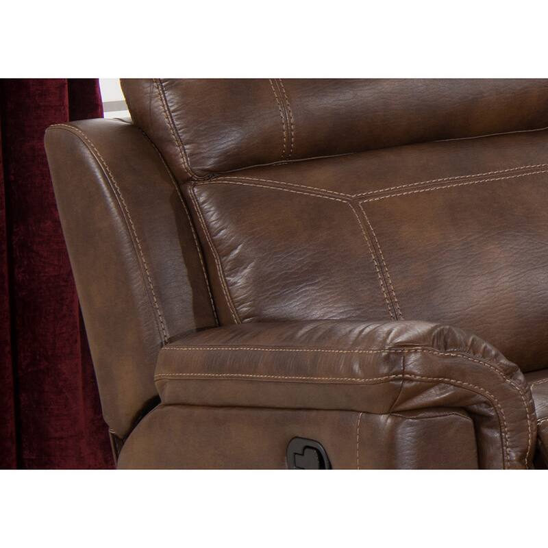 AC Pacific Clark Brown Polyester/Wood/Steel/Foam 6-piece Reclining Living Room Sectional Sofa Set