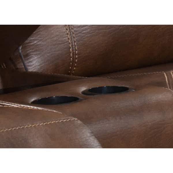 AC Pacific Clark Brown Polyester/Wood/Steel/Foam 6-piece Reclining Living Room Sectional Sofa Set