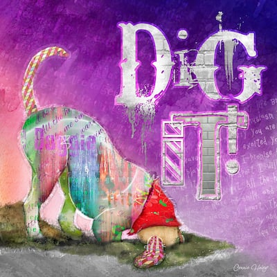 Marmont Hill - 'Dig It' by Connie Haley Painting Print on Wrapped Canvas - Multi-Color